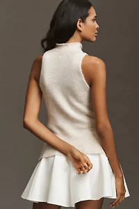 Maeve Rhinestone Turtleneck Sweater Tank Top