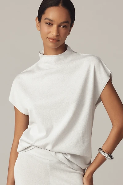 Pilcro Shine Mock-Neck Sweater