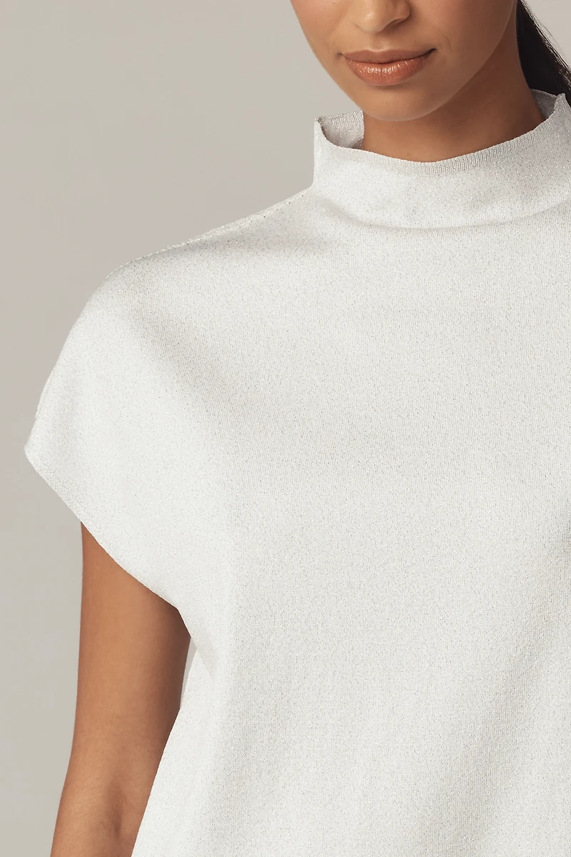 Pilcro Shine Mock-Neck Sweater