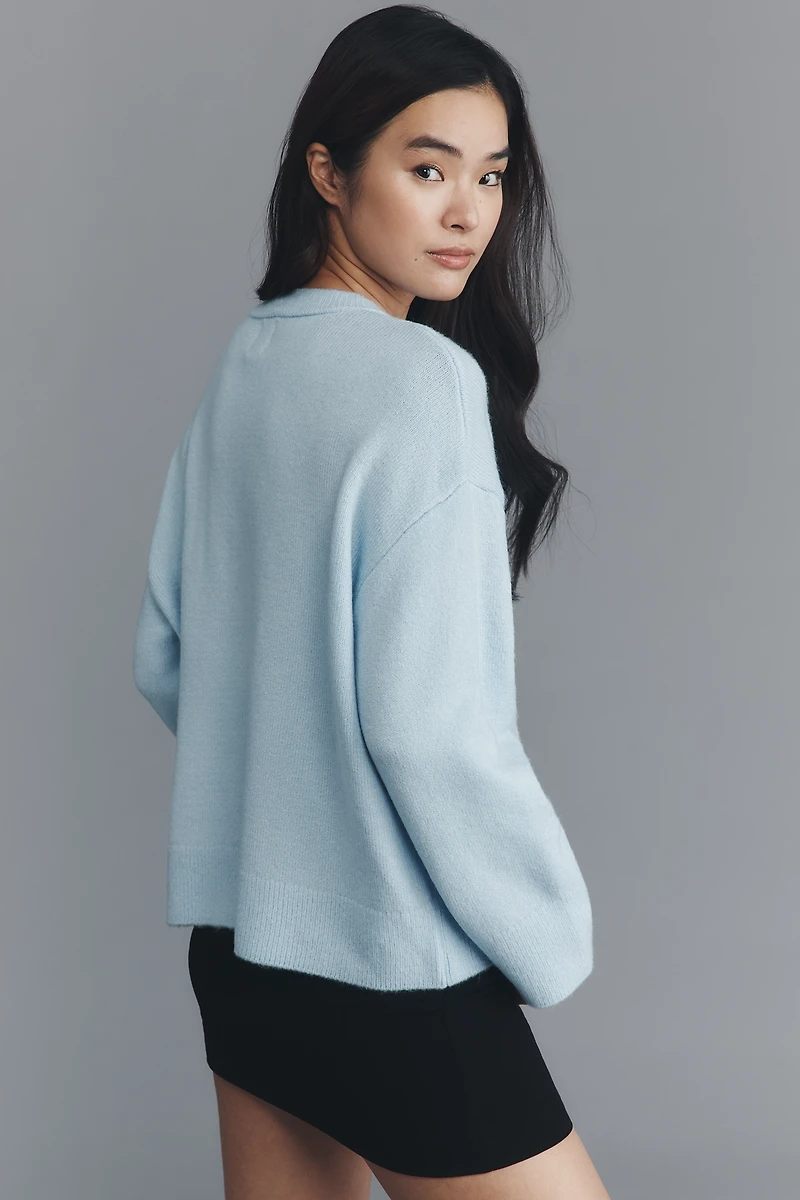 Maeve Crew-Neck Dog Icon Pullover Sweater