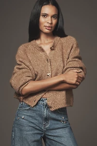 Maeve Crew-Neck Relaxed Cardigan Sweater