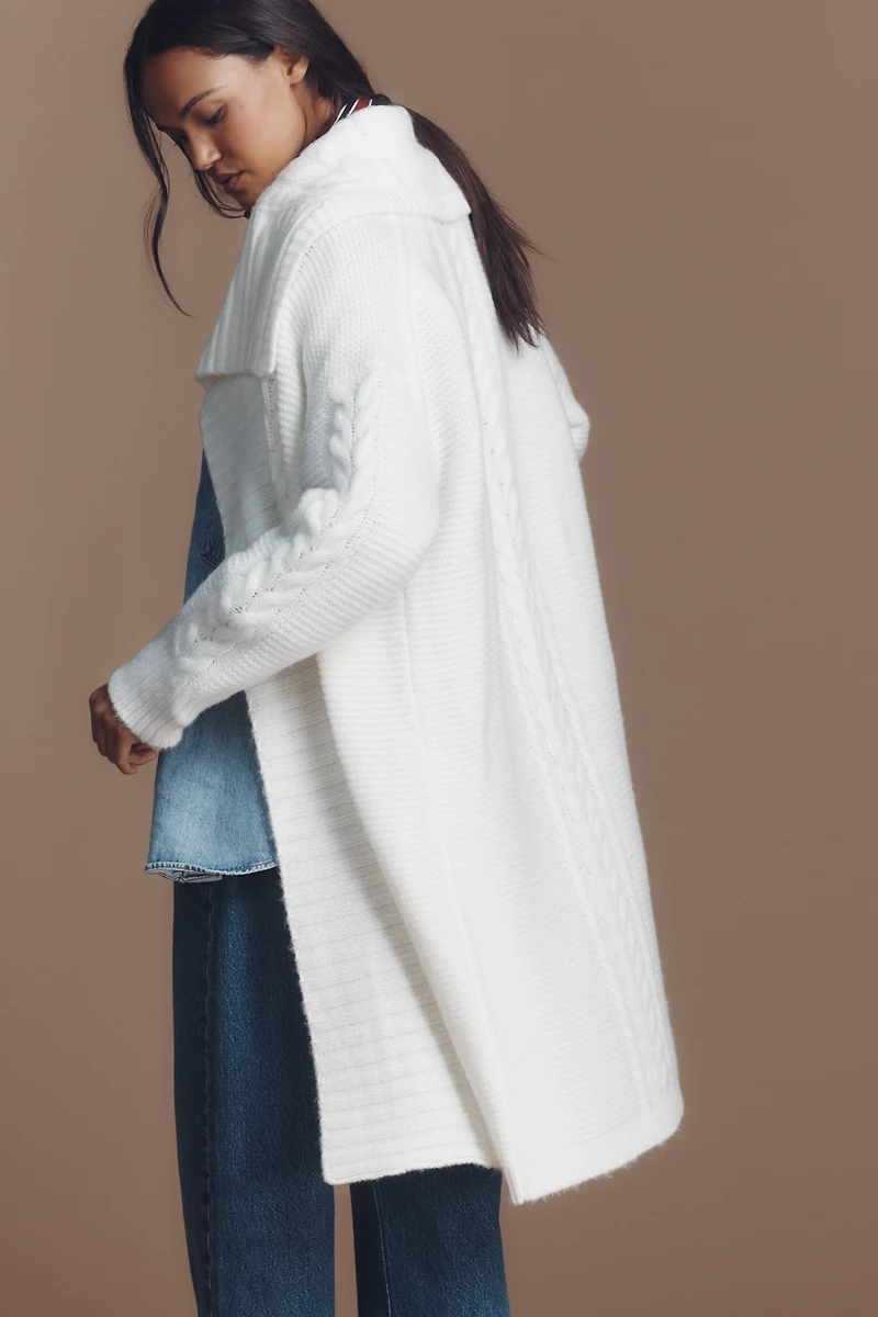 By Anthropologie Collared Longline Cardigan Sweater