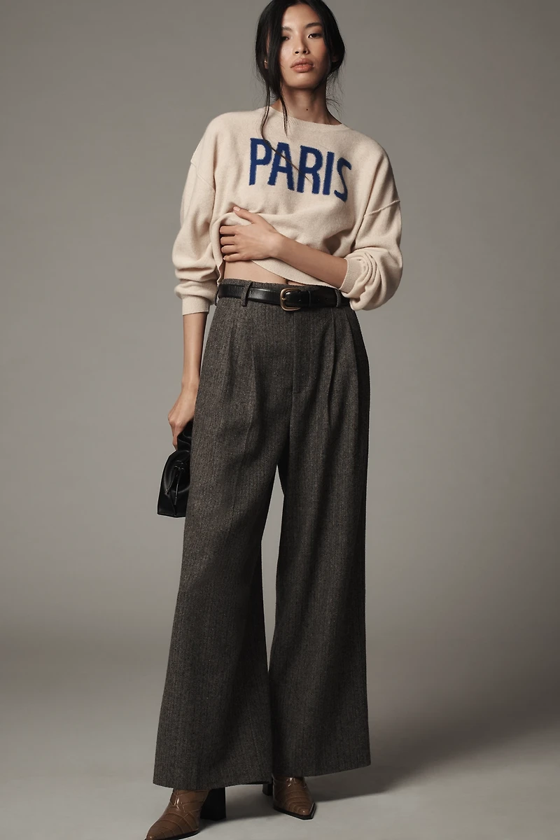 The Alani Cashmere Sweater by Pilcro: Crop Crew-Neck Edition