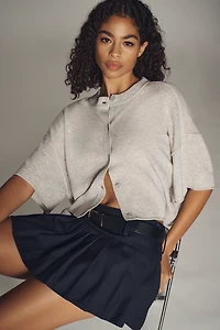 The Goldie Crew-Neck Cashmere Cardigan Sweater