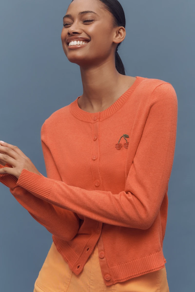 Maeve Icon Crew-Neck Cardigan Sweater