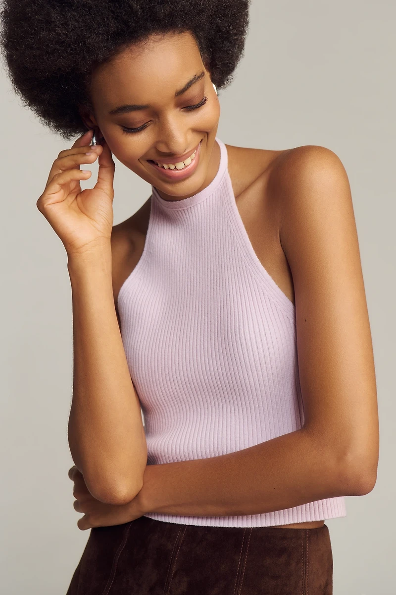 By Anthropologie Crop Wool Cashmere Tank Top