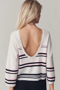 Pilcro Cashmere V-Back Sweater