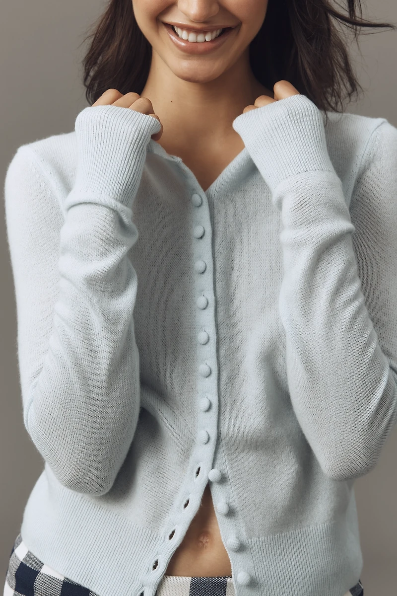 Maeve Crew-Neck Cashmere Cardigan Sweater