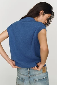 Pilcro Jensen 100% Cashmere Muscle Sweater Tank