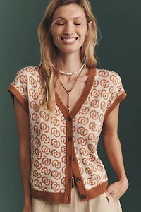 Maeve Cashmere V-Neck Cardigan Sweater Vest