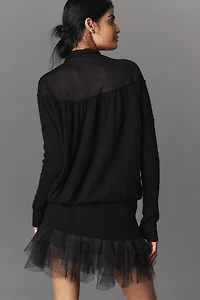 Maeve Twofer Cashmere Wool Blend Sweater