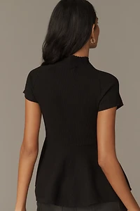 Maeve Short-Sleeve Hourglass Knit Top