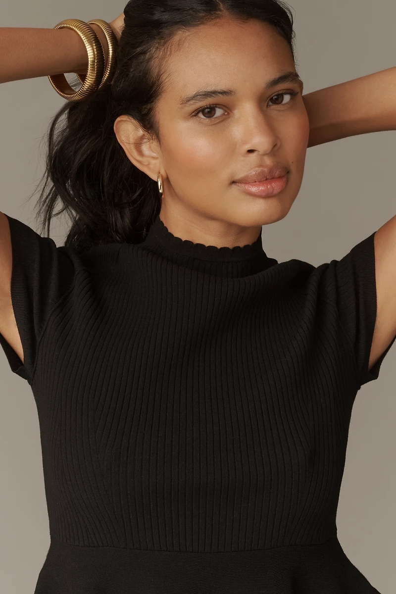 Maeve Short-Sleeve Hourglass Knit Top