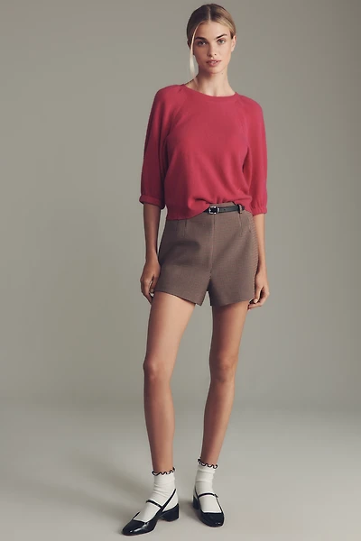 By Anthropologie Puff-Sleeve Cashmere Sweater
