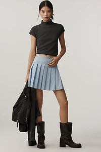 Maeve Mock-Neck Cashmere Sweater Tee