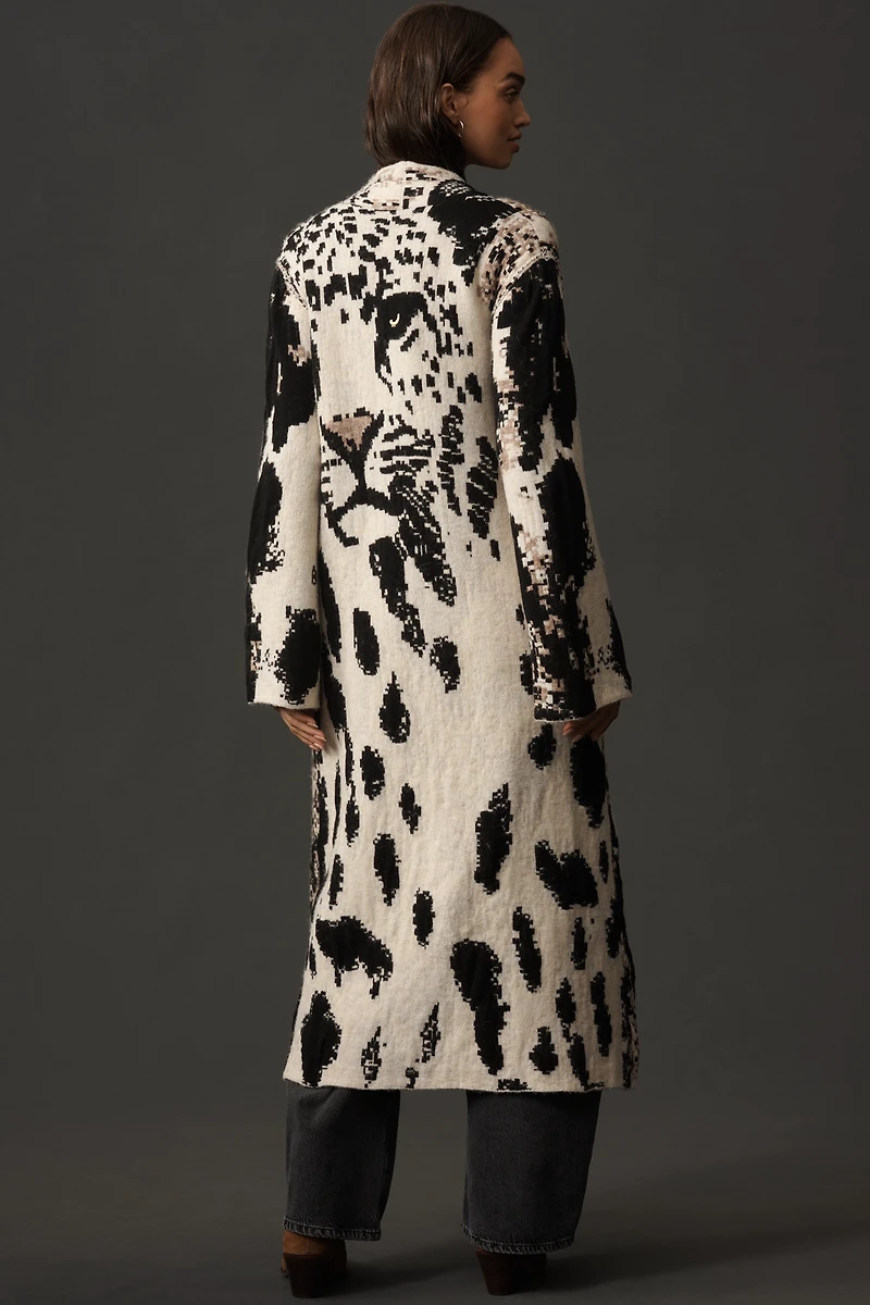 Pilcro Leopard Print Sweater Duster