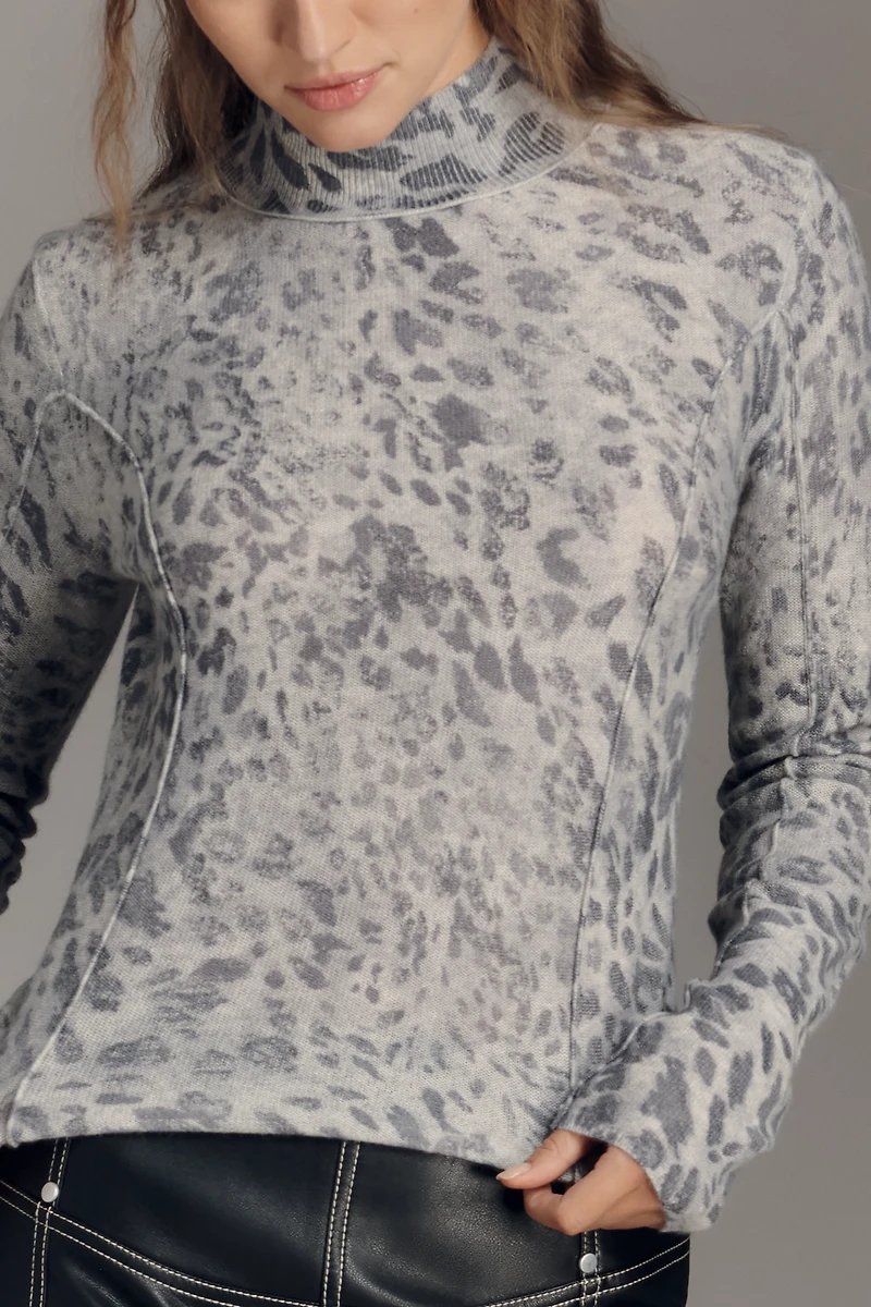 Pilcro Mock-Neck Cashmere Sweater