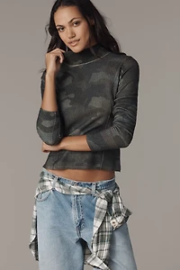 Pilcro Mock-Neck Cashmere Sweater