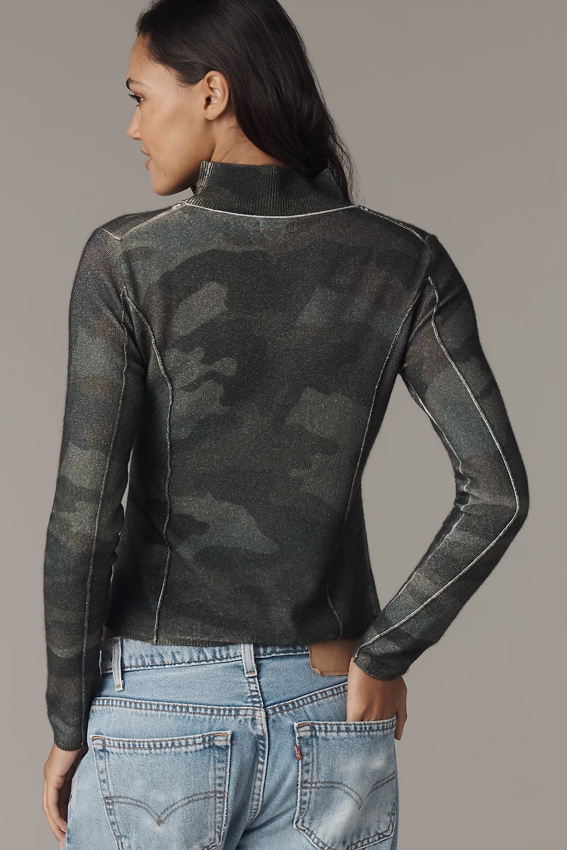 Pilcro Mock-Neck Cashmere Sweater