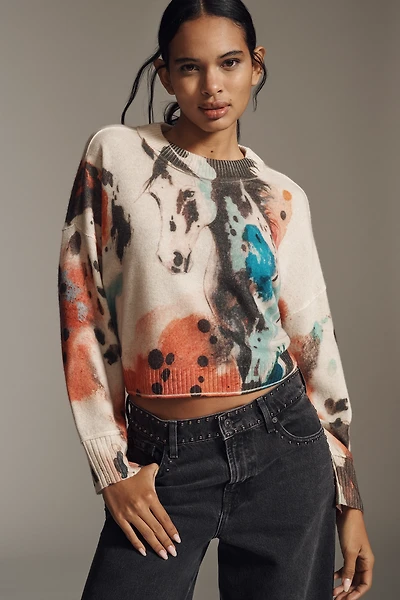 By Anthropologie Cashmere Crew-Neck Sweater