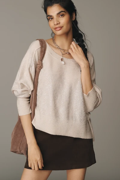 Pilcro Metallic Cashmere Sweater