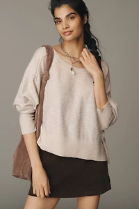 Pilcro Metallic Cashmere Sweater