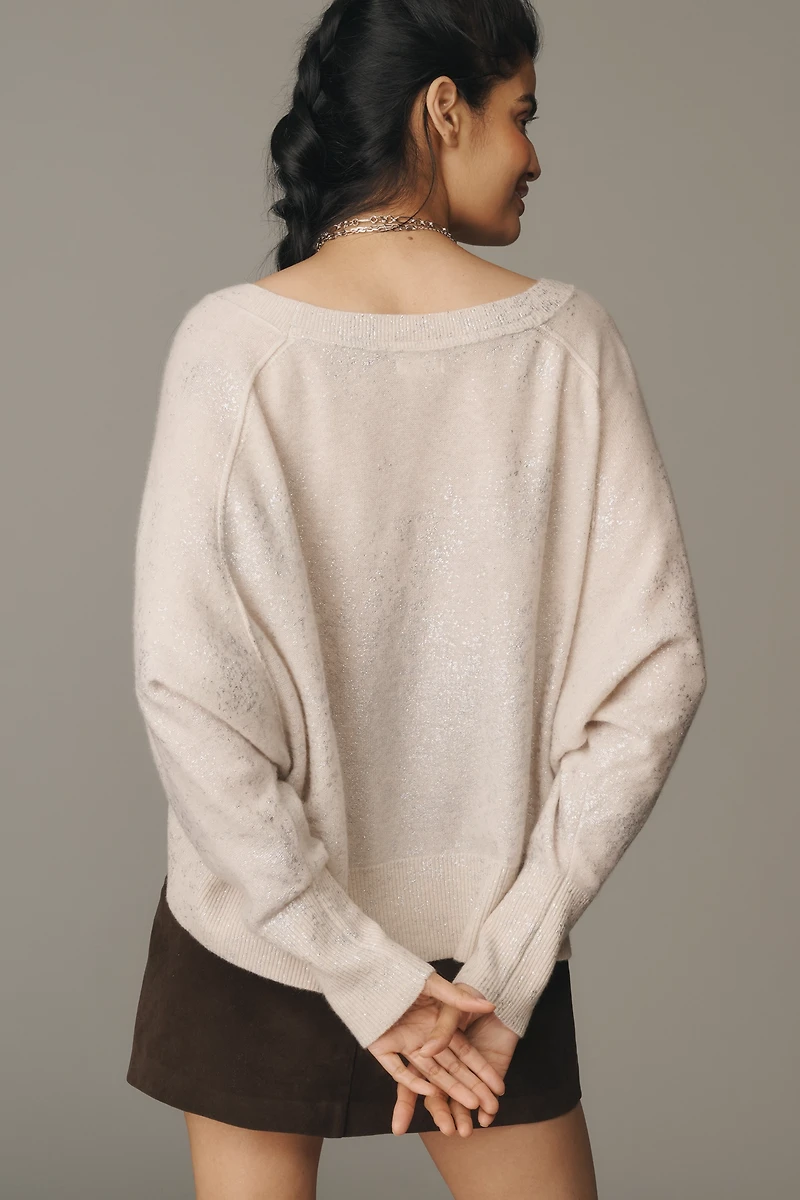 Pilcro Metallic Cashmere Sweater