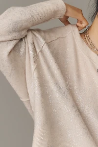 Pilcro Metallic Cashmere Sweater