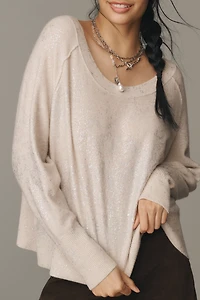 Pilcro Metallic Cashmere Sweater