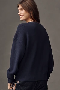 Maeve Graphic Ribbed-Hem Sweater