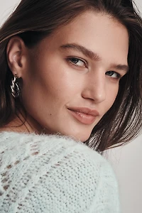 By Anthropologie Long-Sleeve Pointelle Sweater