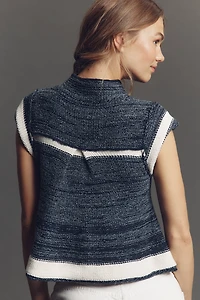 Pilcro Mock-Neck Bunny Icon Sweater Vest