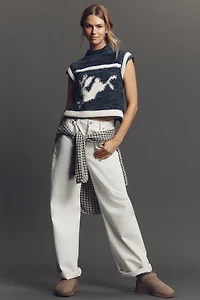 Pilcro Mock-Neck Bunny Icon Sweater Vest