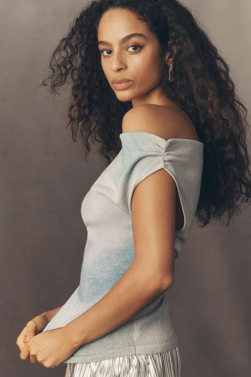 By Anthropologie Off-Shoulder Sweater Tank