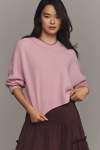 Goldie Cashmere Long-Sleeve Crew-Neck Sweater