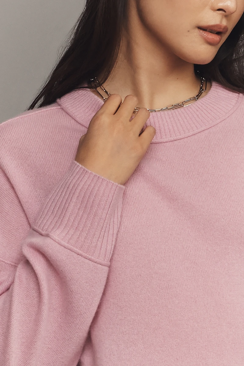 Goldie Cashmere Long-Sleeve Crew-Neck Sweater