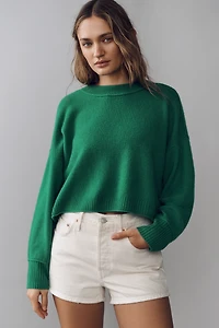 Goldie Cashmere Long-Sleeve Crew-Neck Sweater