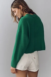Goldie Cashmere Long-Sleeve Crew-Neck Sweater