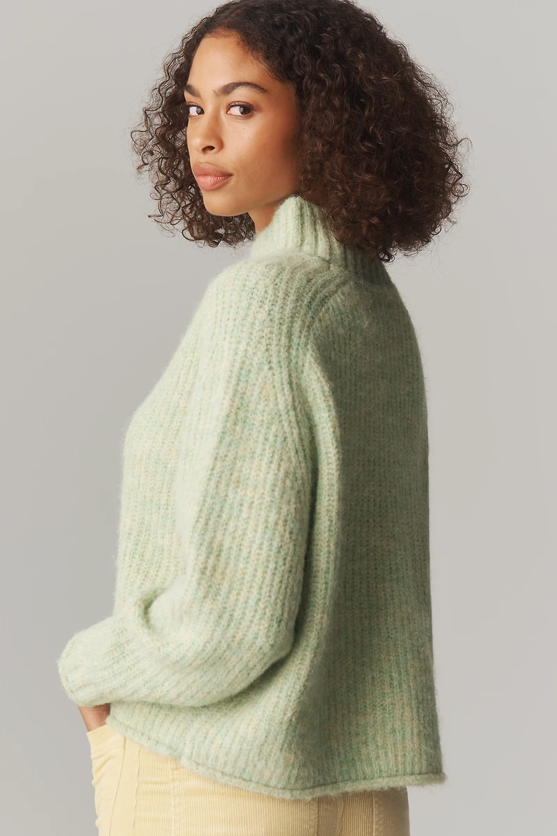 The Dawn Mock-Neck Chunky Sweater by Pilcro