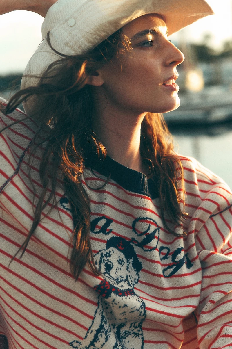 Maeve Logan Long-Sleeve Crew-Neck Pullover