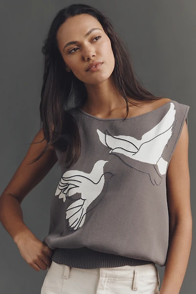 By Anthropologie Boat-Neck Sweater Tank