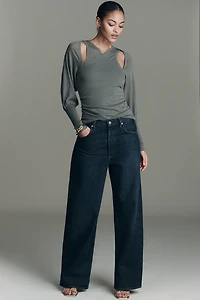 By Anthropologie Draped Cold-Shoulder Sweater