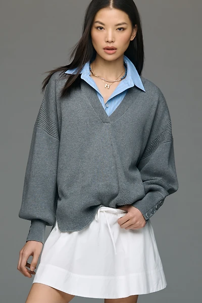 Maeve V-Neck Wool Blend Sweater
