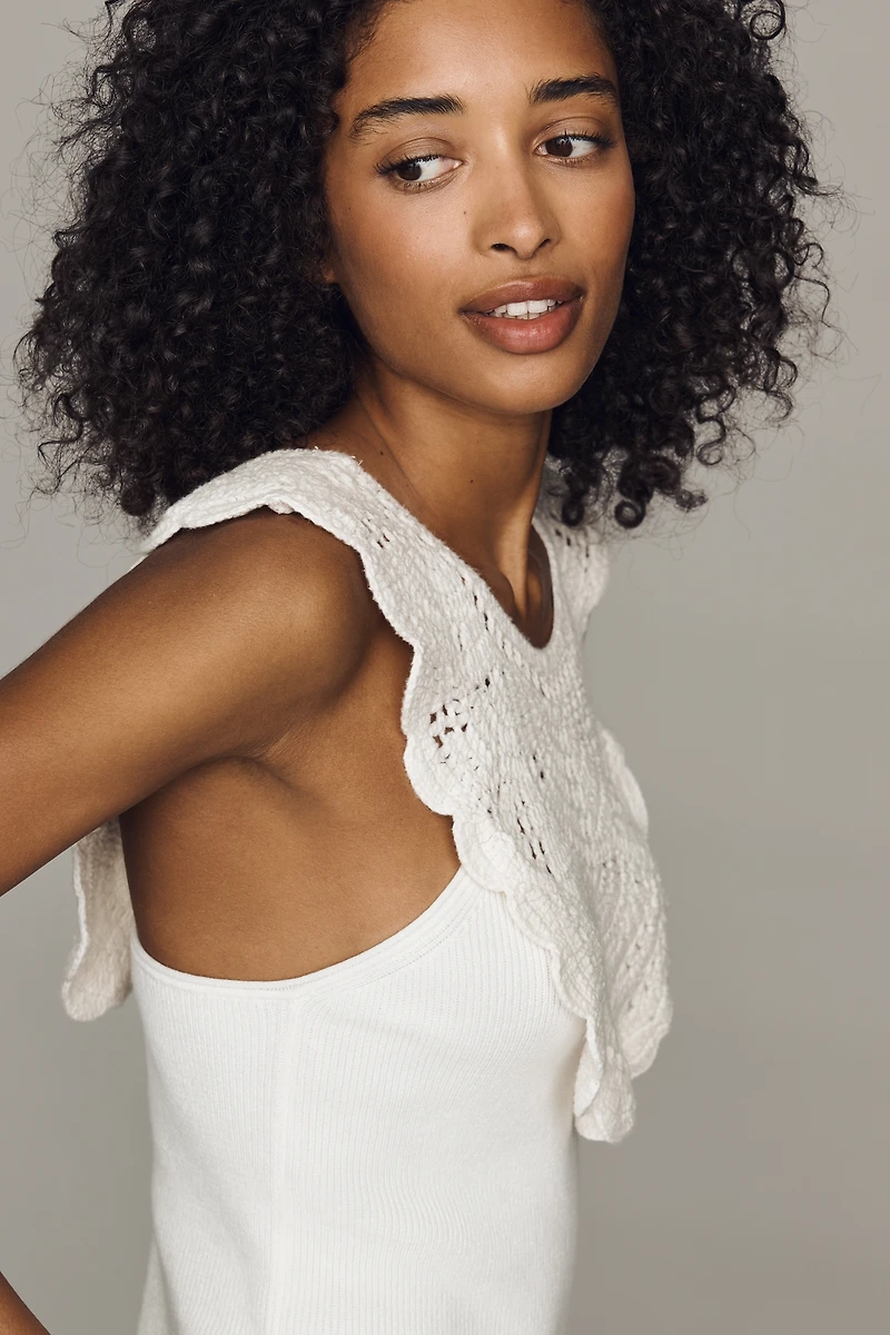 By Anthropologie Semi-Sheer Sweater Vest