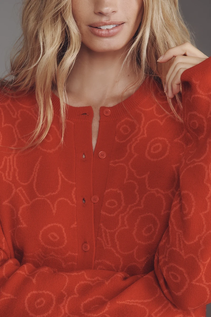 Marimekko Mutka Mini Piirto Unikko Cardigan Sweater