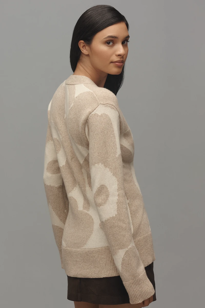 Marimekko Kumma Unikko Wool Cardigan Sweater