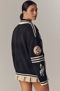 FOUND Varsity Patch Cardigan Sweater