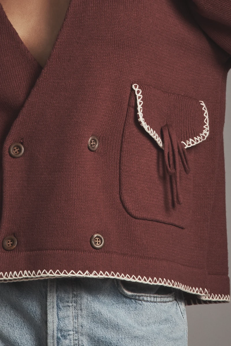 FOUND Double-Breasted Cardigan Sweater