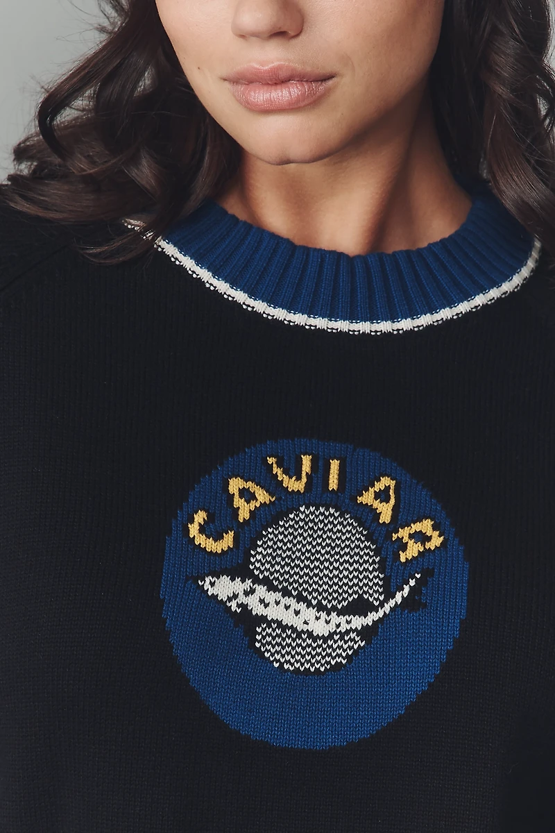 Rachel Antonoff Caviar Intarsia Sweater