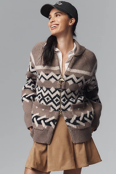 Barbour Klara Knitted Zip Cardigan Sweater